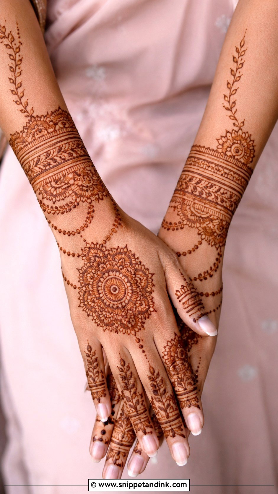 Back Hand Dulhan Mehndi Design - Snippet and Ink - 35 Dulhan Mehndi Designs
