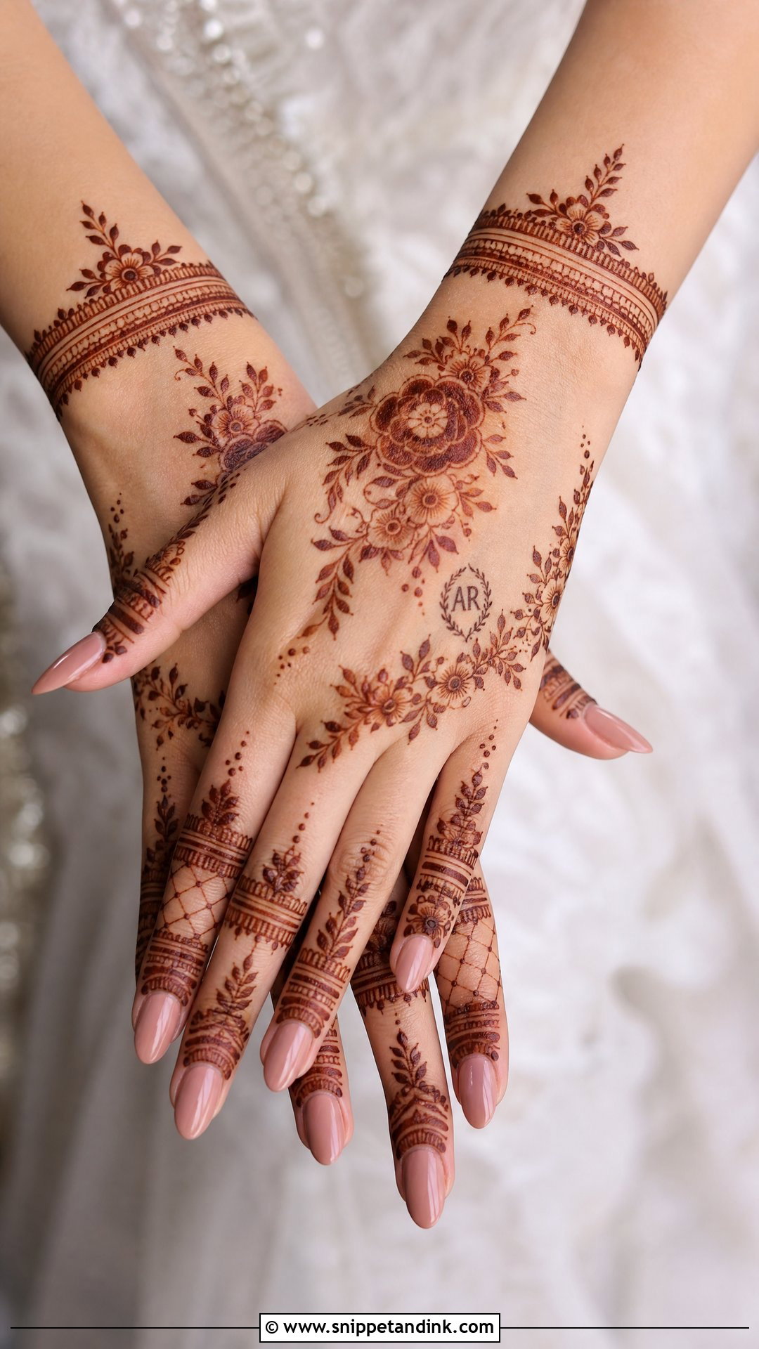 Back Hand Dulhan Mehndi Design For Engagement - Snippet and Ink - 25 Dulhan Back Hand Mehndi Designs