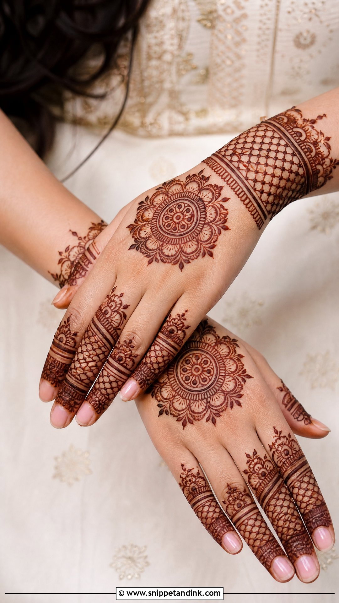 Back Hand Engagement Mehndi Design - Snippet and Ink - 30 Mehndi Designs for Engagement Brides