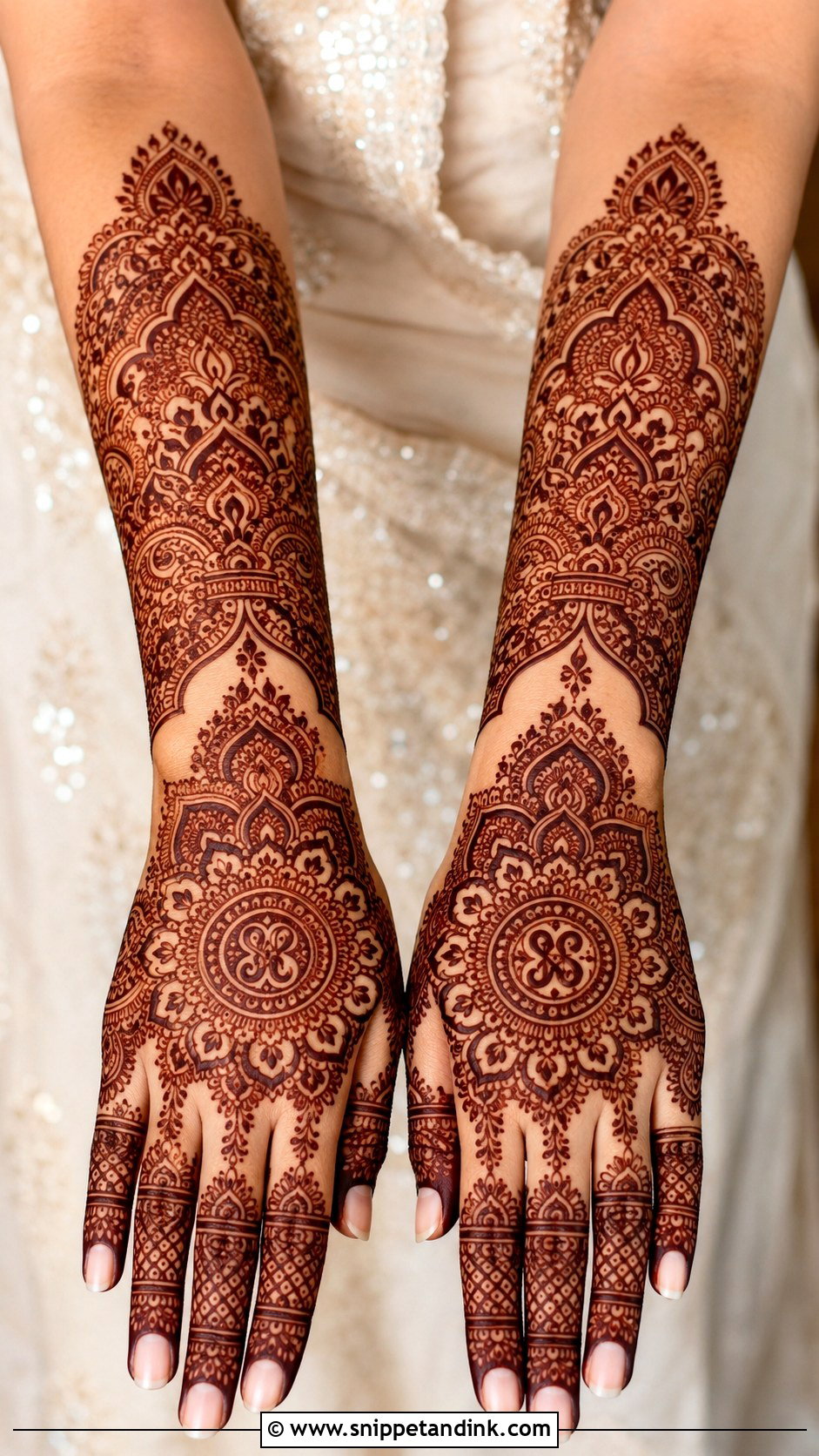 Back Hand Engagement Mehndi For Bride - Snippet and Ink - 30 Back Engagement Mehndi Designs
