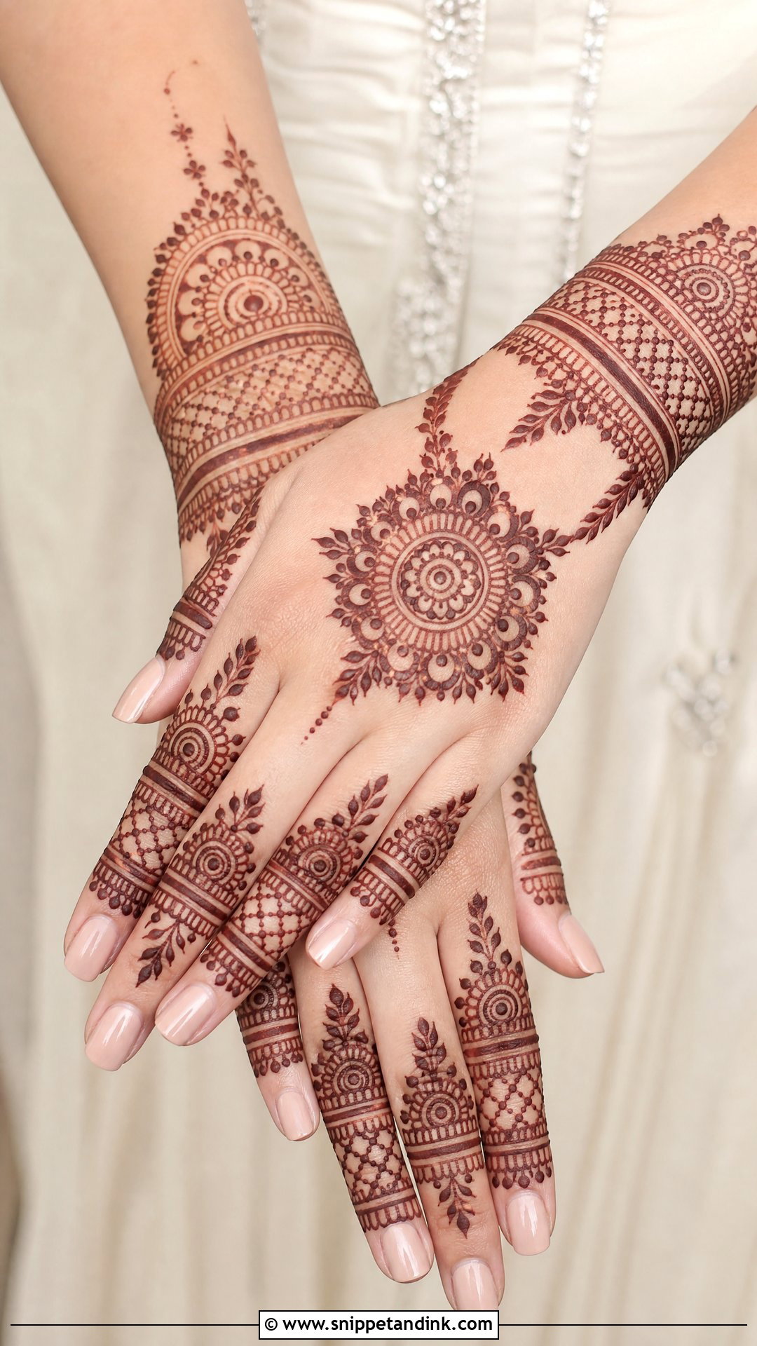 Back Hand Engagement Mehndi For Bride - Snippet and Ink - 20 Engagement Mehndi for Bride Ideas