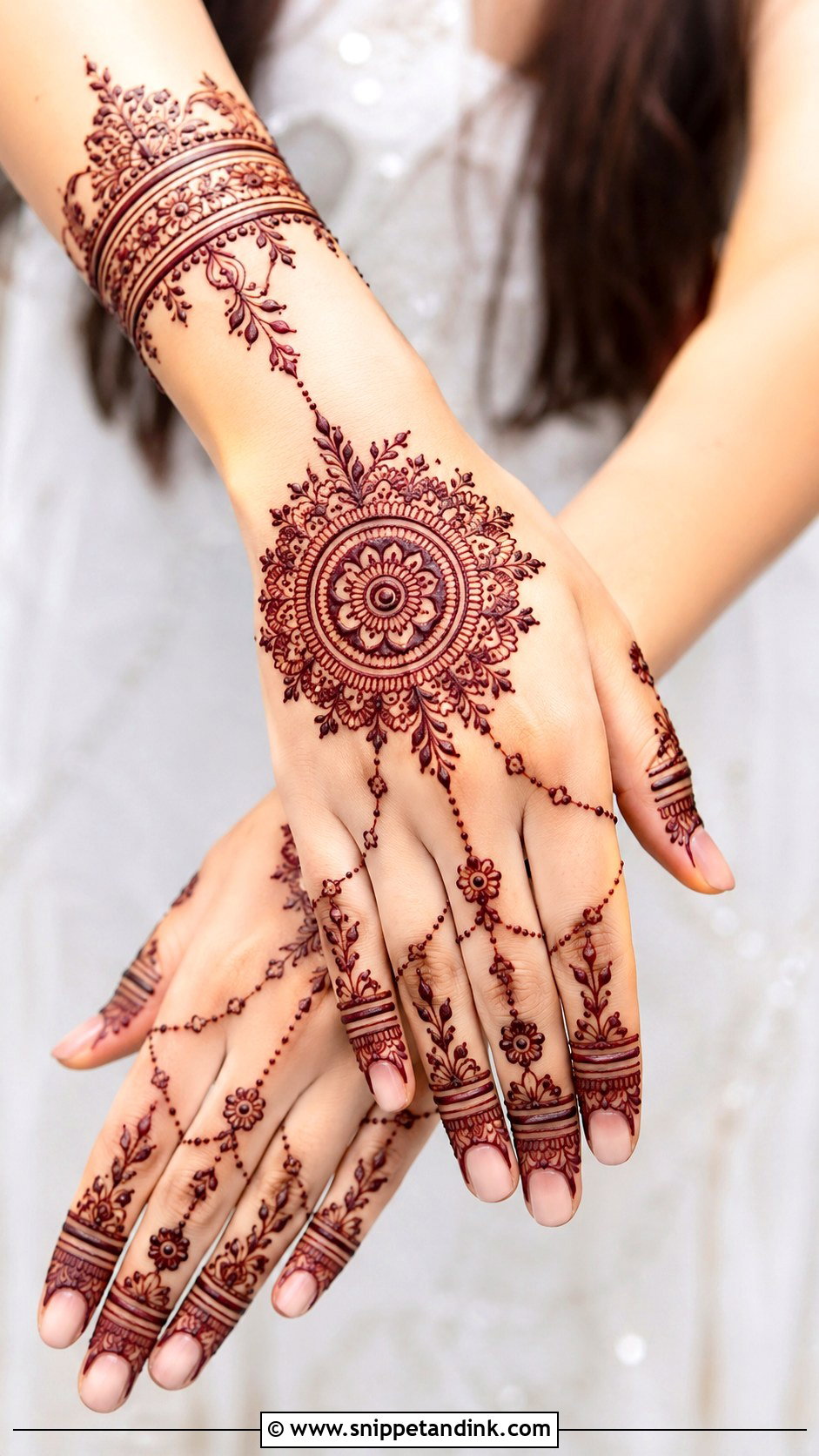Back Hand Fancy Mehndi Design - Snippet and Ink - 35 Fancy Mehndi Designs