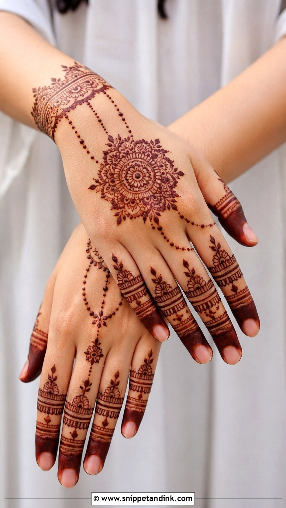 Back Hand Finger Mehndi Design - Snippet and Ink - 30 Mehndi Designs for Fingers