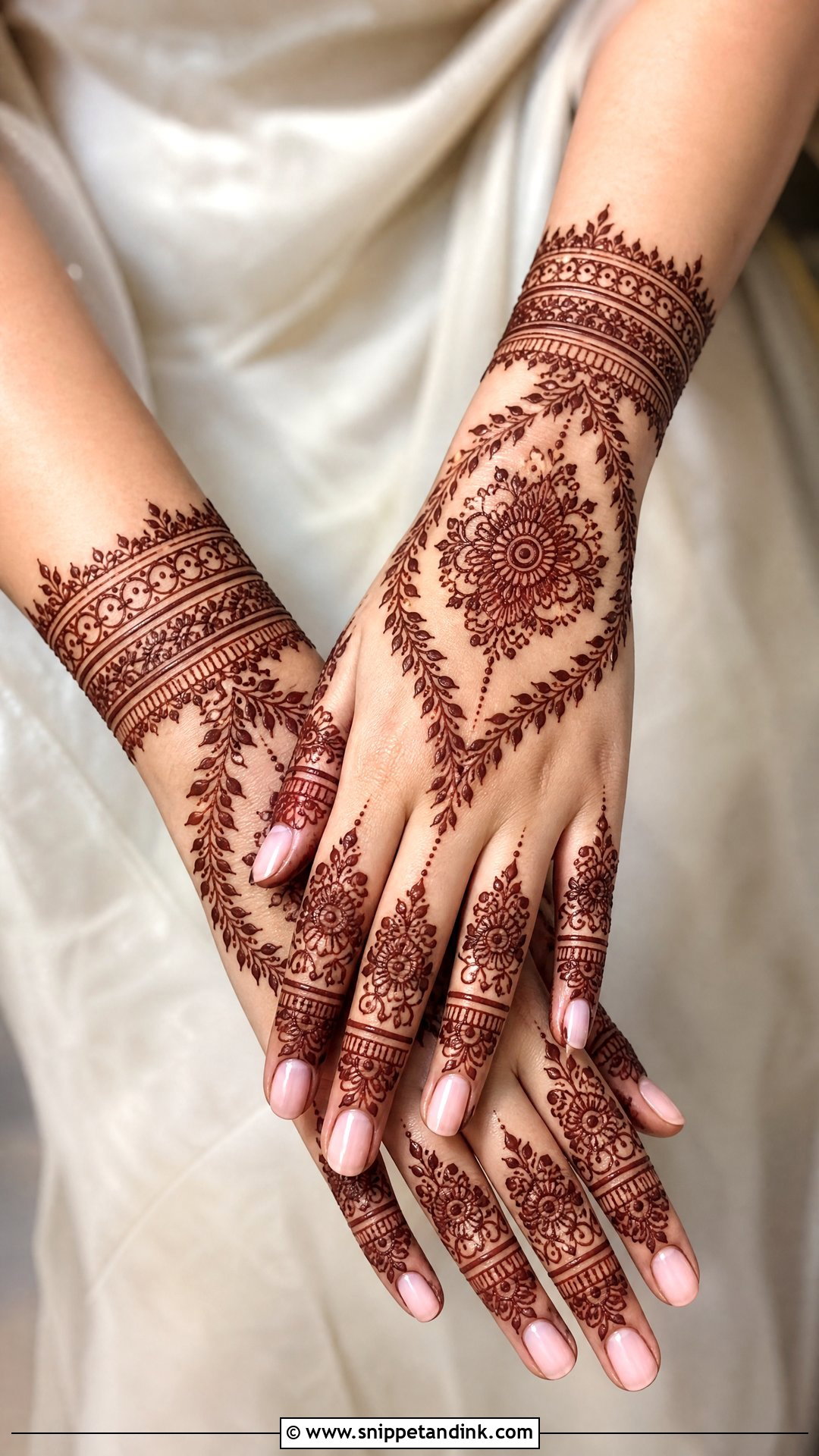 Back Hand Floral Bridal Mehndi Design - Snippet and Ink - 20 Floral Bridal Mehndi Designs