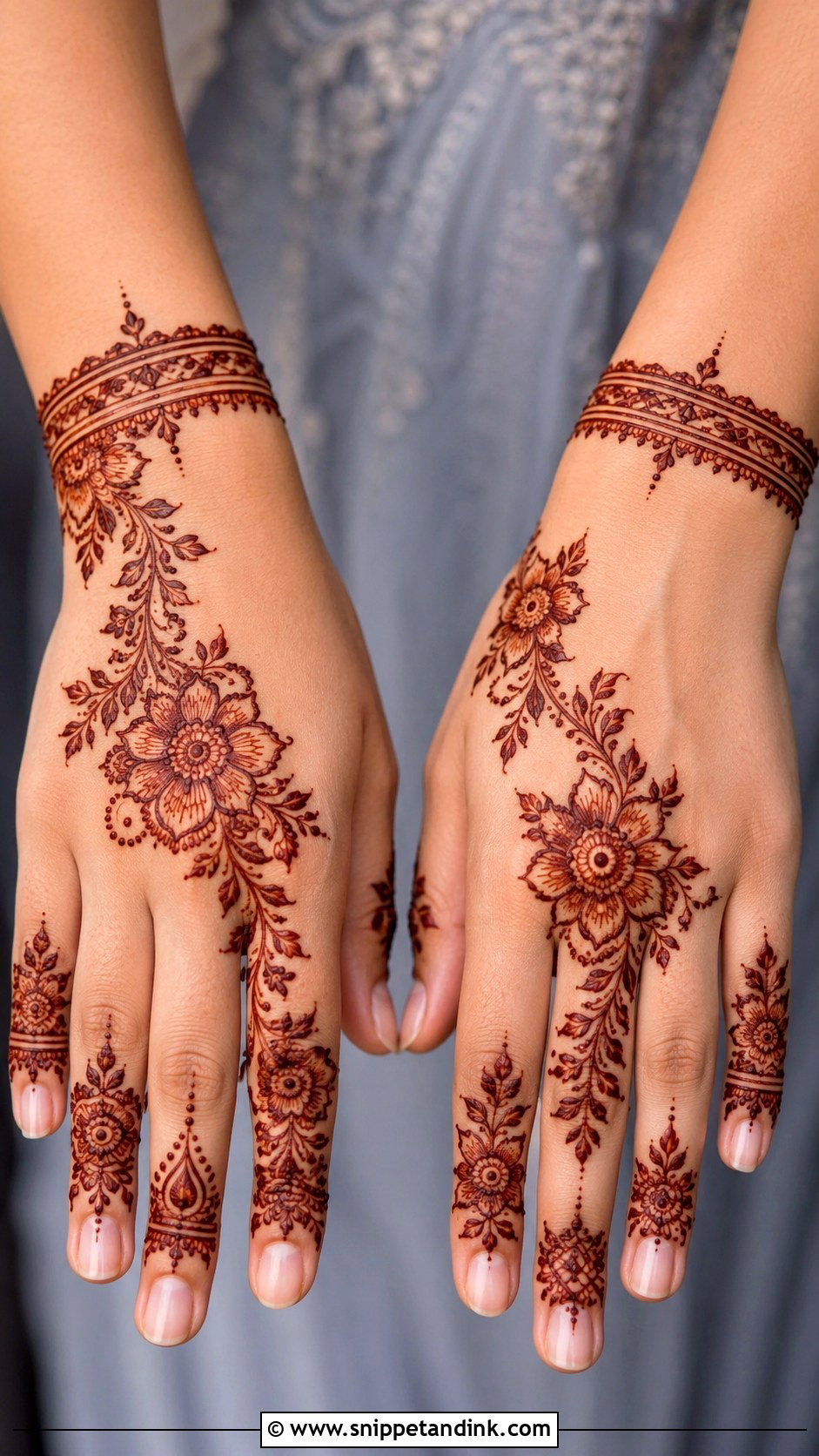 Back Hand Floral Mehndi Design - Snippet and Ink - 35 Traditional Mehndi Designs