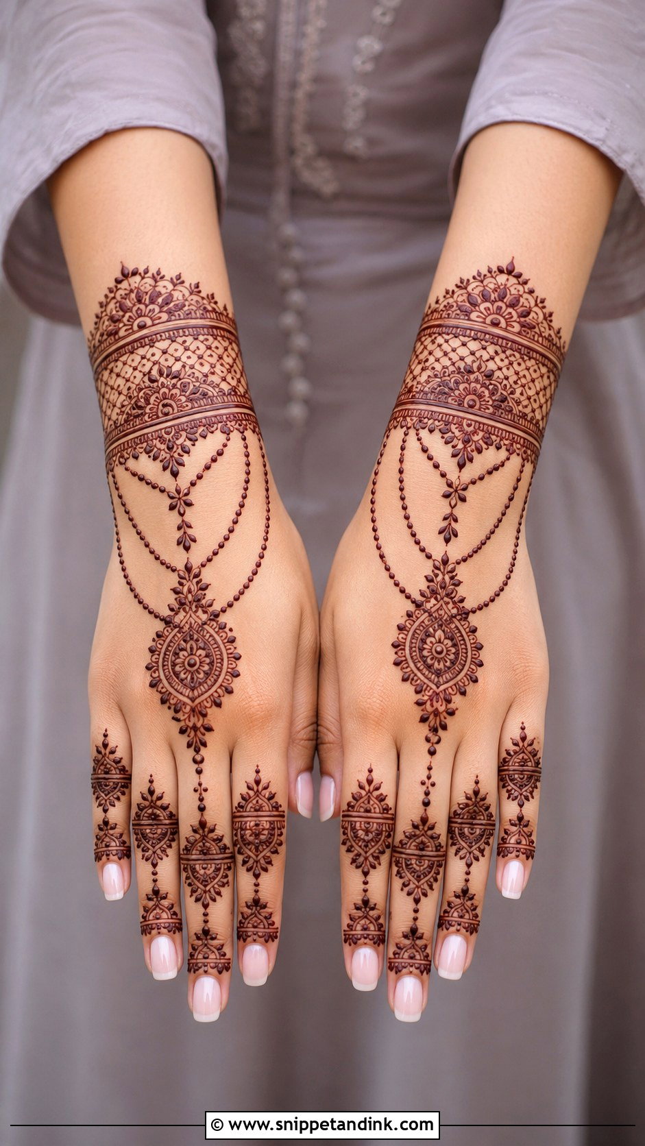 Back Hand Jewelry Mehndi - Snippet and Ink - 30 New Unique Mehndi Designs