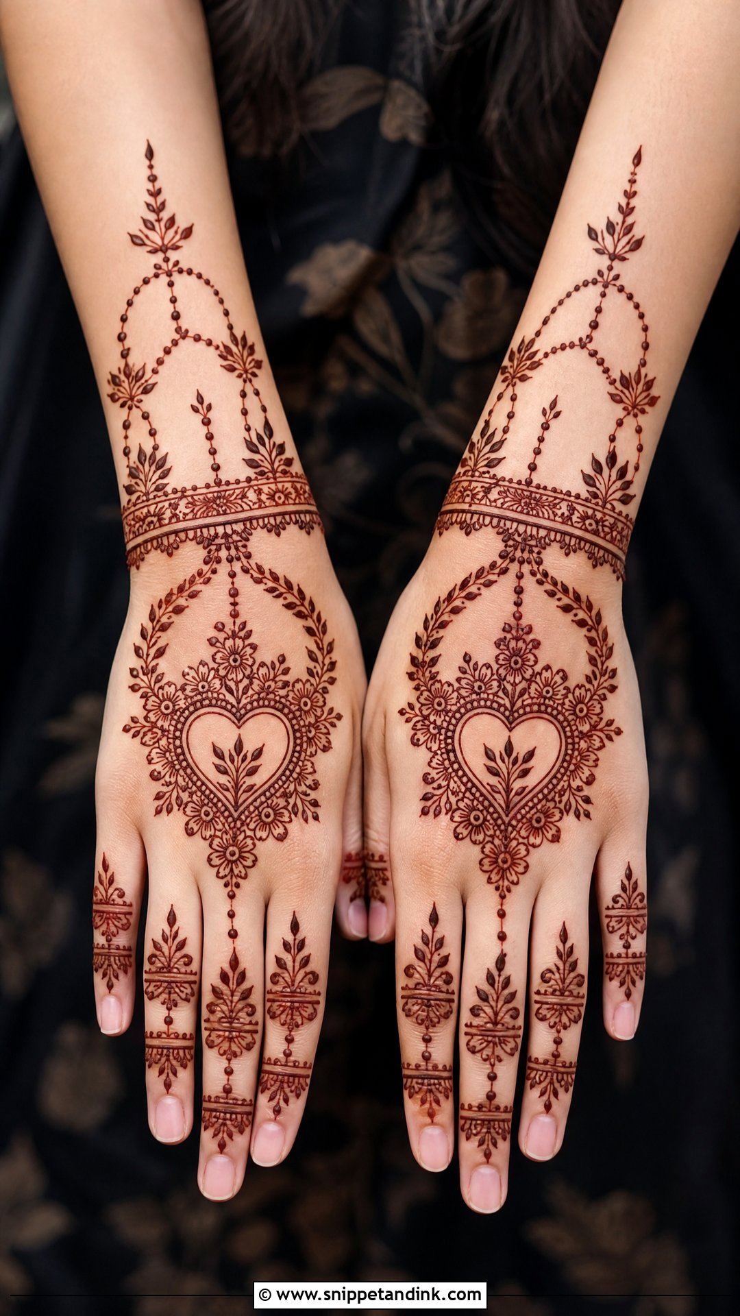 Back Hand Love Mehndi Design - Snippet and Ink - 25 Love Mehndi Designs