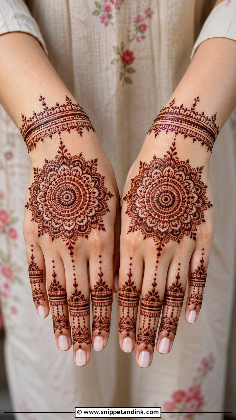 Back Hand Mandala Mehndi Design - Snippet and Ink - 30 Simple Easy Back Hand Mehndi Design Ideas