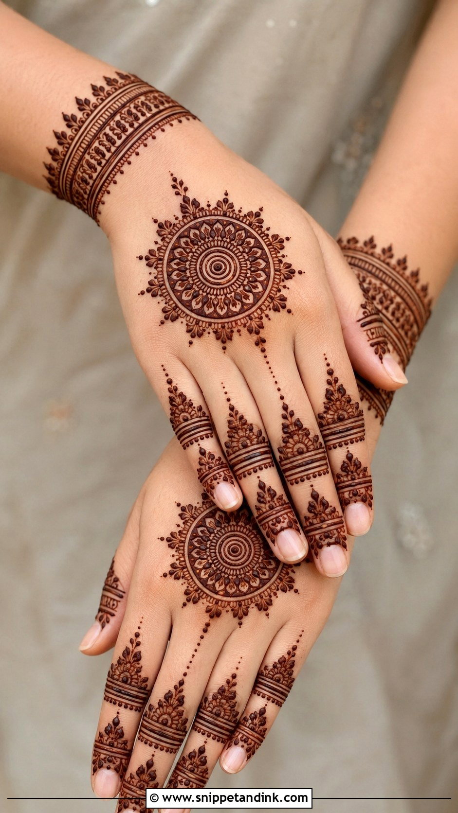 Back Hand Mandala Mehndi Design - Snippet and Ink - 35 Mehndi Designs 2025