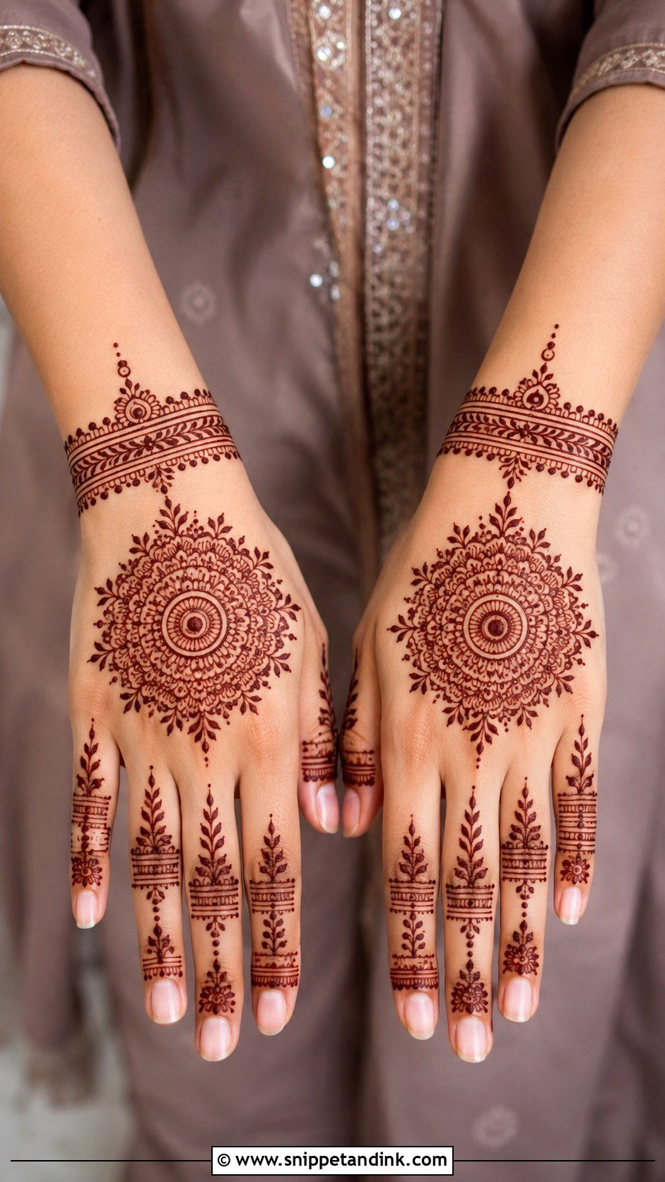 Back Hand Mandala Mehndi Design - Snippet and Ink - 35 Traditional Mehndi Designs