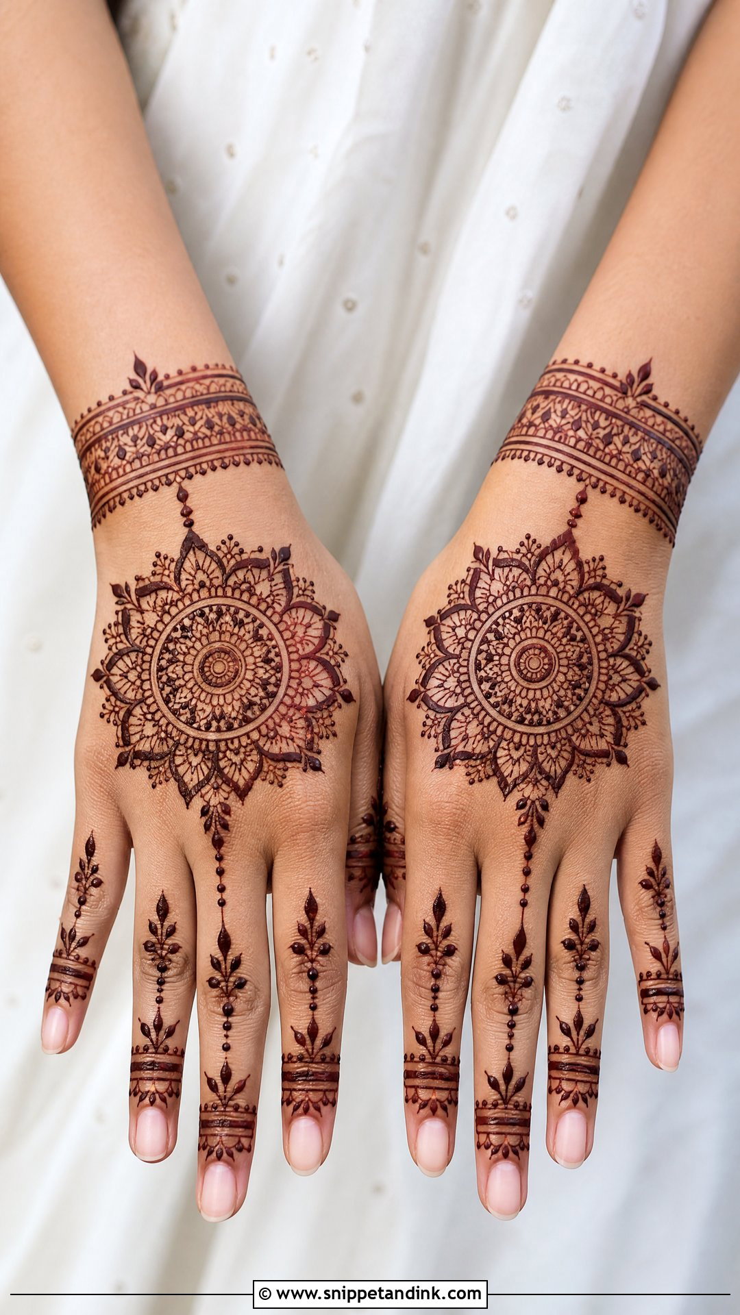 Back Hand Mandala Mehndi Design - Snippet and Ink - 25 Trending Mehndi Designs 2025