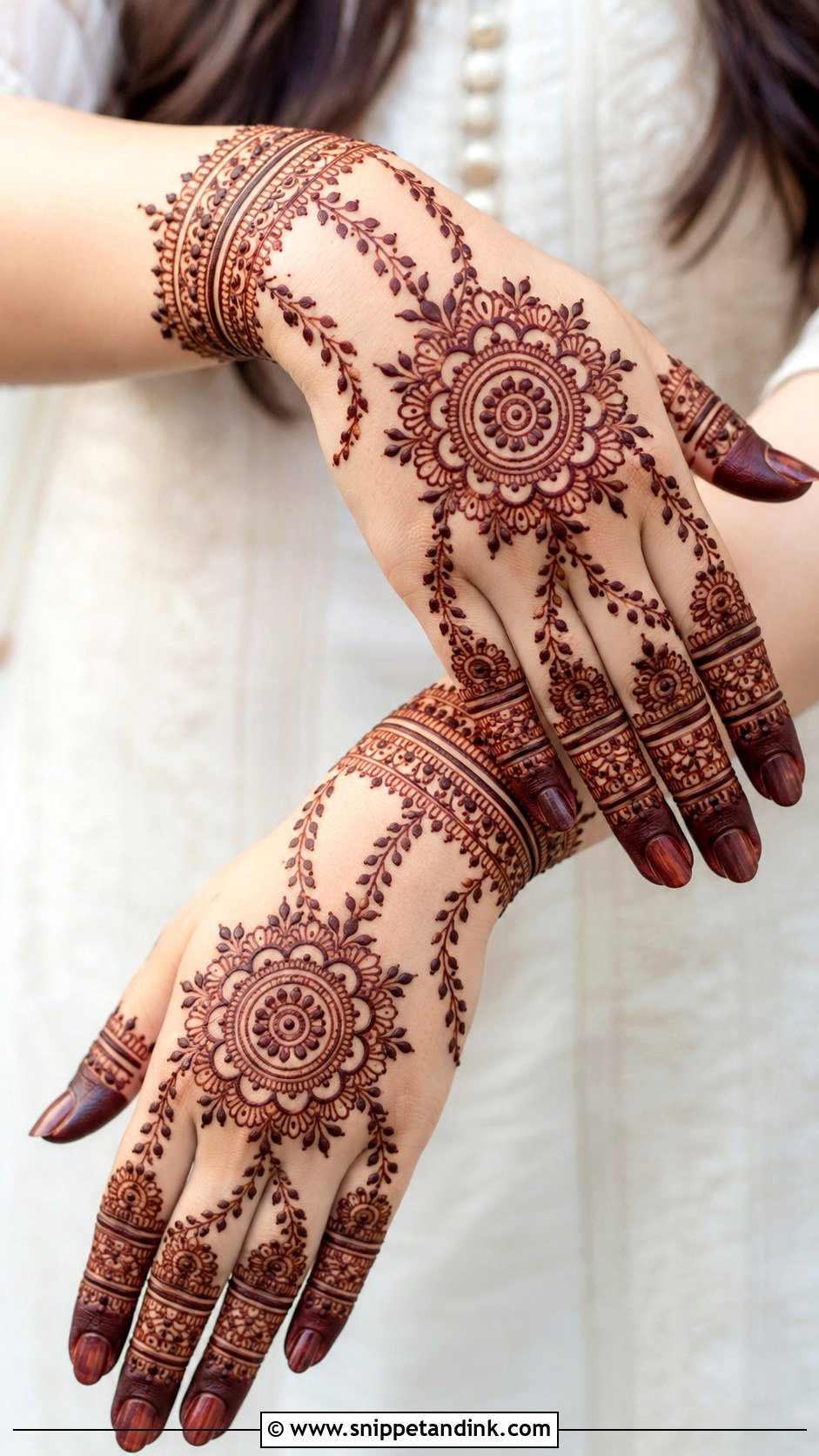 Back Hand Mehndi Design - Snippet and Ink - 35 Stylish Mehndi Designs