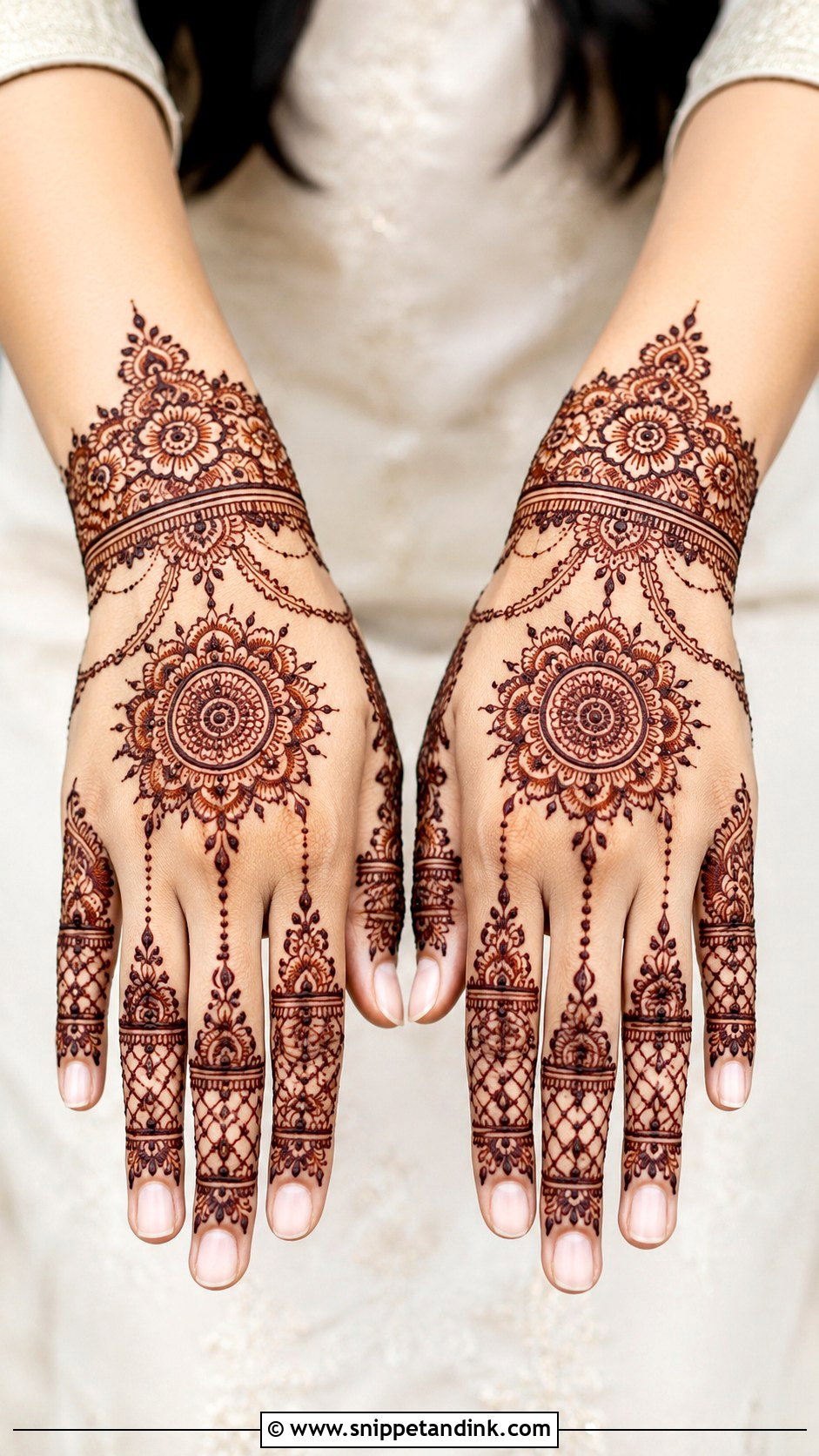 Back Hand Mehndi Design - Snippet and Ink - 35 Beautiful Mehndi Design Ideas