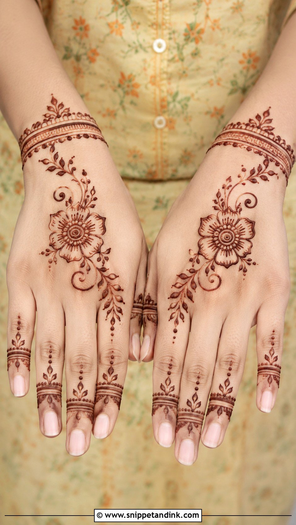 Back Hand Mehndi Design For Beginners - Snippet and Ink - 30 Simple Back Hand Mehndi Design Ideas