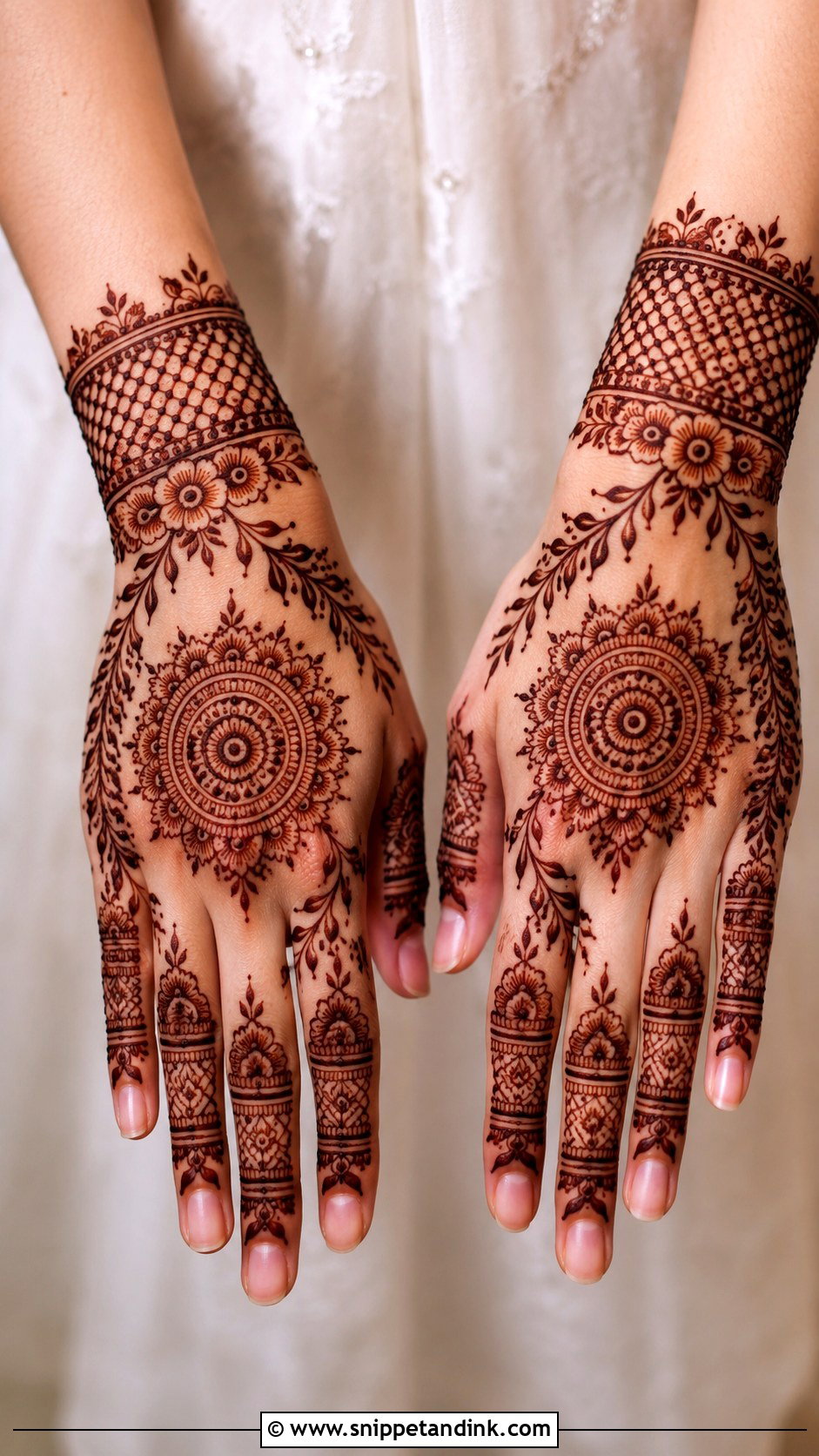 Back Hand Mehndi Design For Bridesmaid - Snippet and Ink - 35 Simple Beautiful Back Hand Mehndi Designs