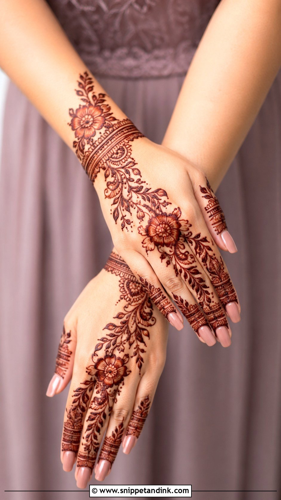 Back Hand Mehndi Design For Bridesmaids - Snippet and Ink - 35 Back Hand Mehndi Designs