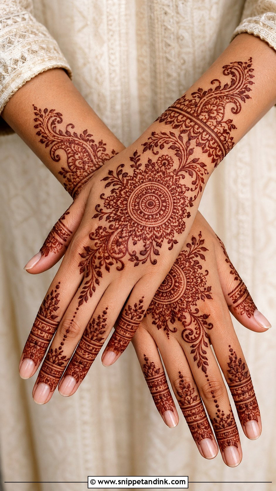 Back Hand Mehndi Design For Diwali - Snippet and Ink - 35 Back Mehndi Designs