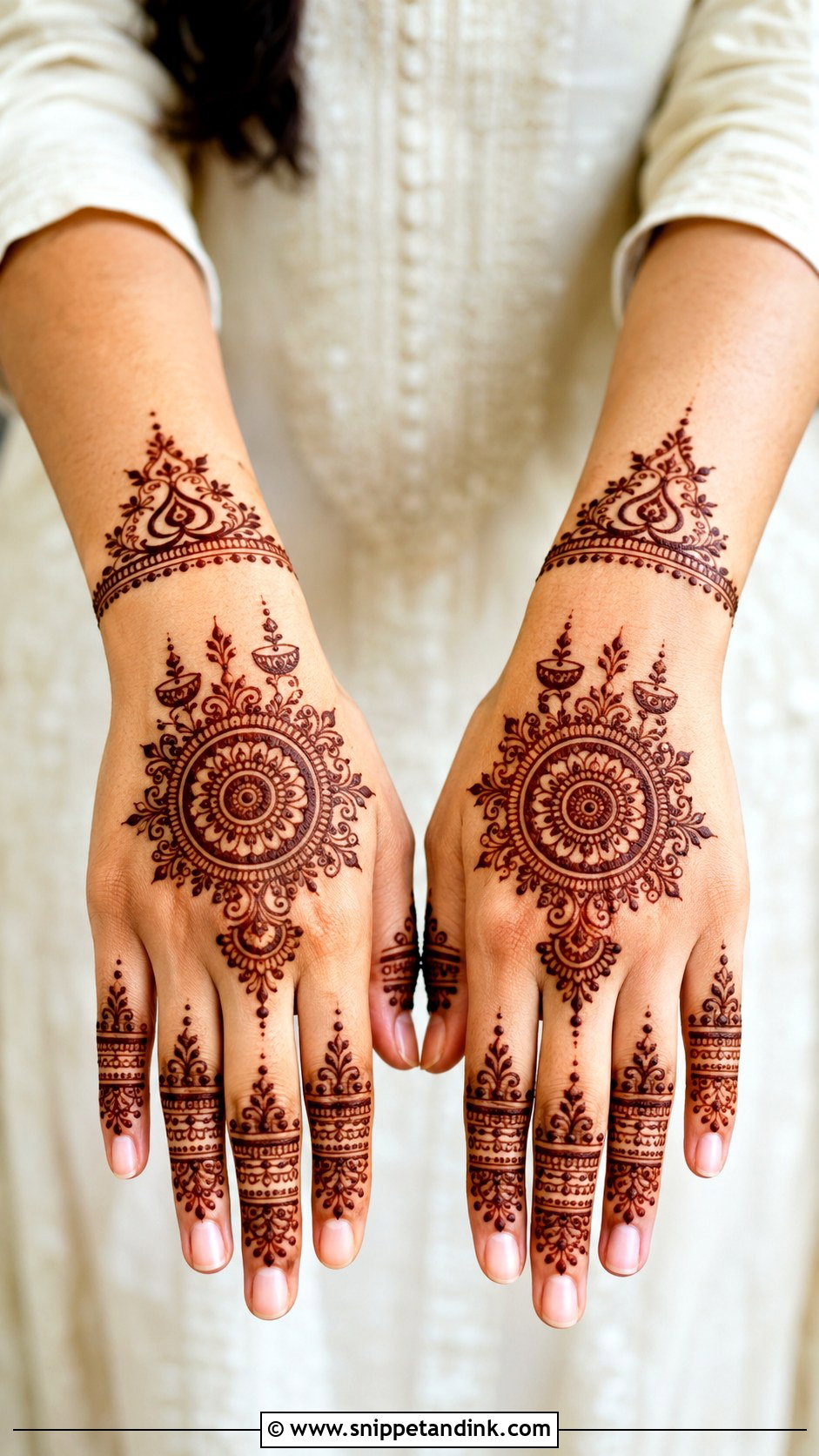 Back Hand Mehndi Design For Diwali - Snippet and Ink - 35 Simple Beautiful Back Hand Mehndi Designs