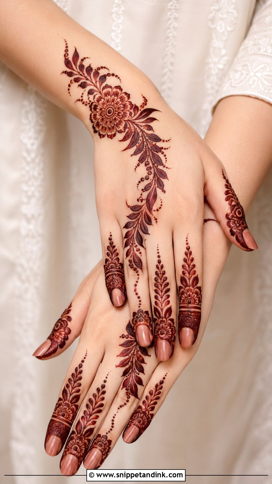 Back Hand Mehndi Design For Eid - Snippet and Ink - 35 Back Mehndi Designs