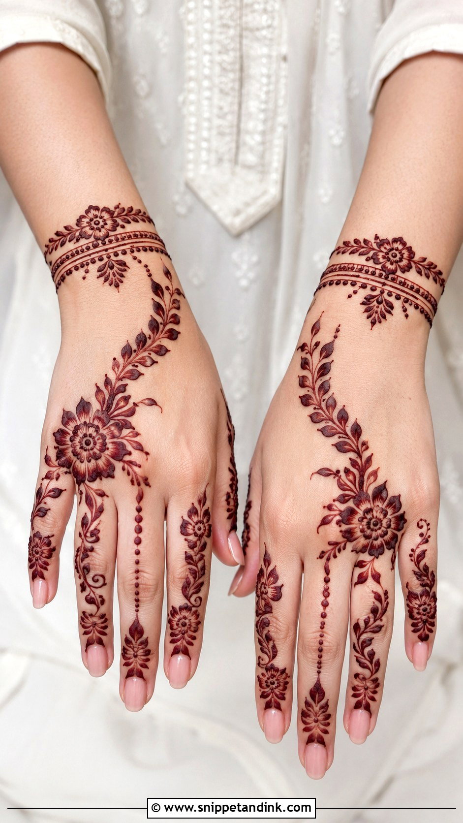Back Hand Mehndi Design For Eid - Snippet and Ink - 35 Trendy Back Hand Mehndi Designs