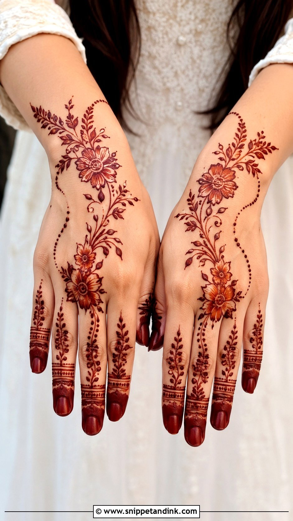 Back Hand Mehndi Design For Eid - Snippet and Ink - 35 Back Hand Mehndi Design Ideas