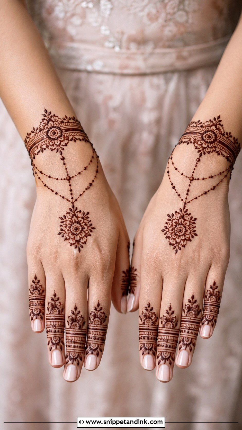 Back Hand Mehndi Design For Engagement - Snippet and Ink - 35 Trendy Back Hand Mehndi Designs