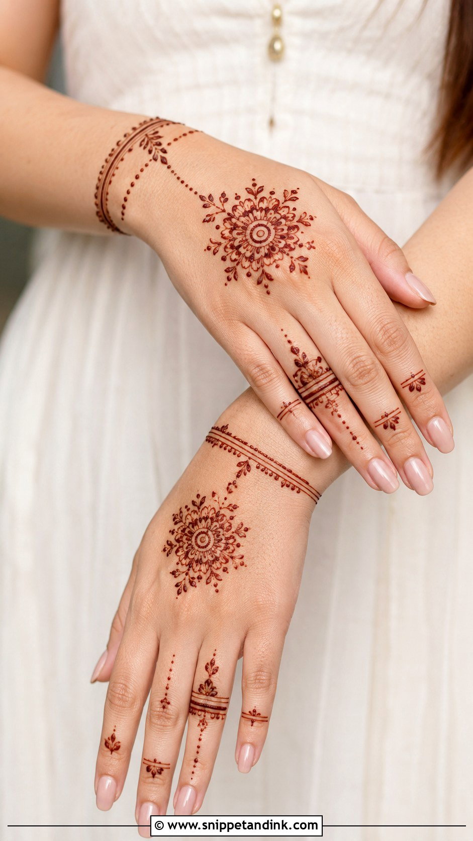 Back Hand Mehndi Design For Engagement - Snippet and Ink - 35 Back Hand Mehndi Design Ideas