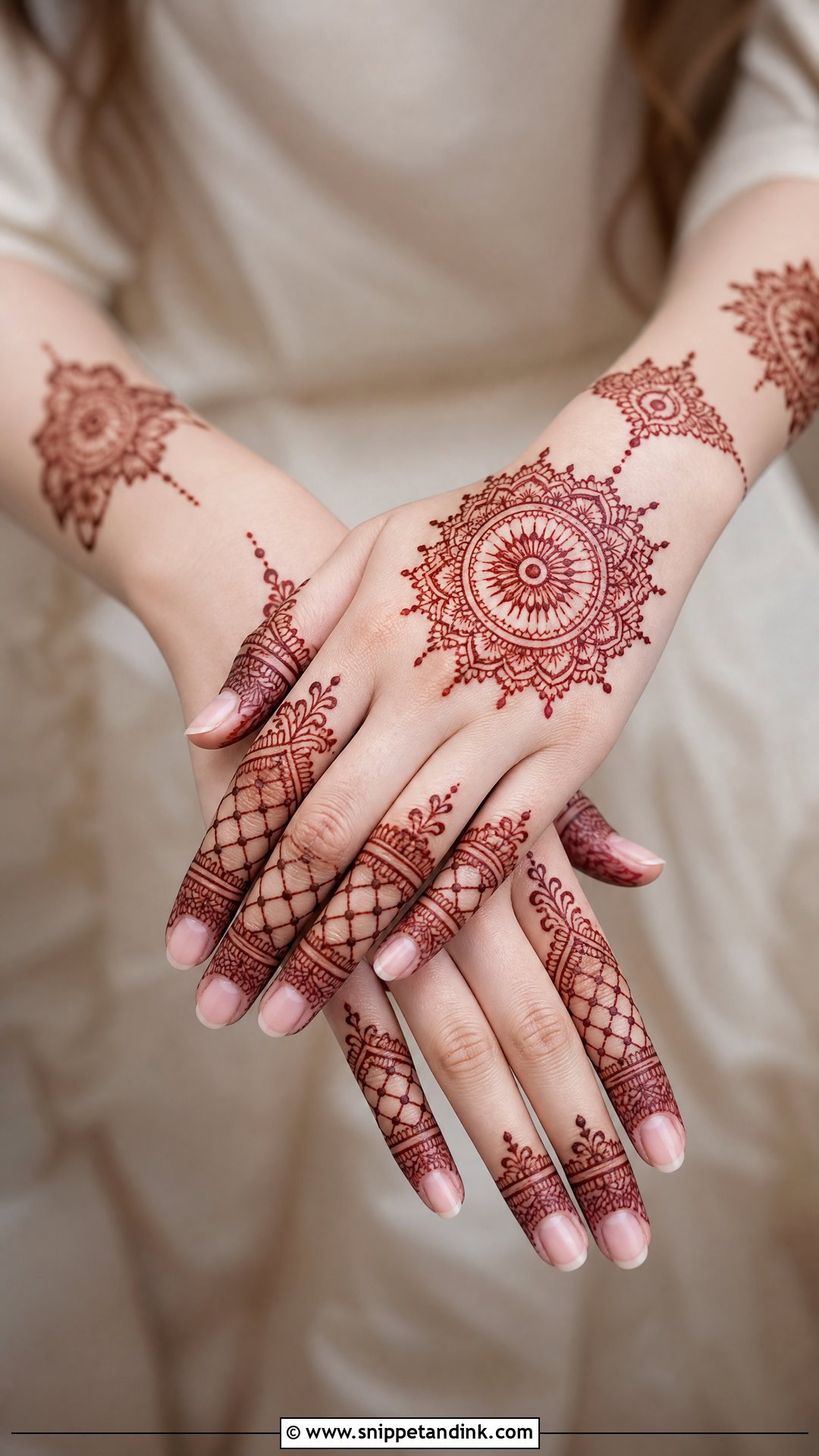 Back Hand Mehndi Design For Fair Skin - Snippet and Ink - 35 Stylish Back Hand Mehndi Designs