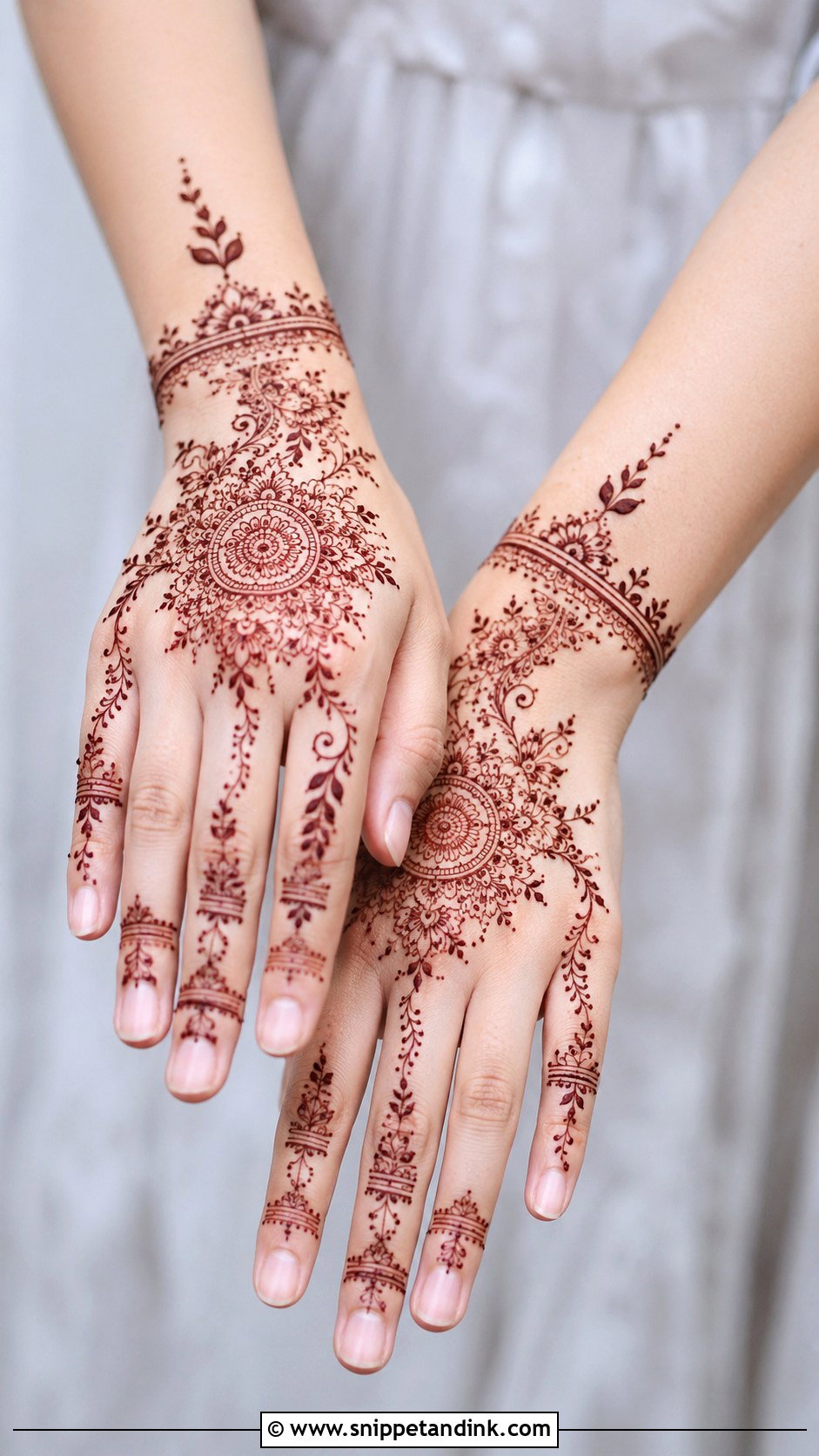 Back Hand Mehndi Design For Fair Skin - Snippet and Ink - 35 Simple Beautiful Back Hand Mehndi Designs