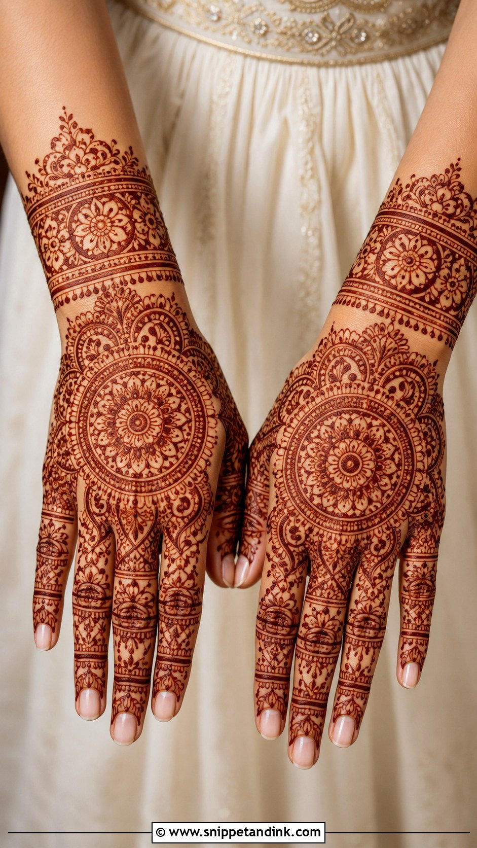 Back Hand Mehndi Design For Karwa Chauth - Snippet and Ink - 35 Back Mehndi Designs