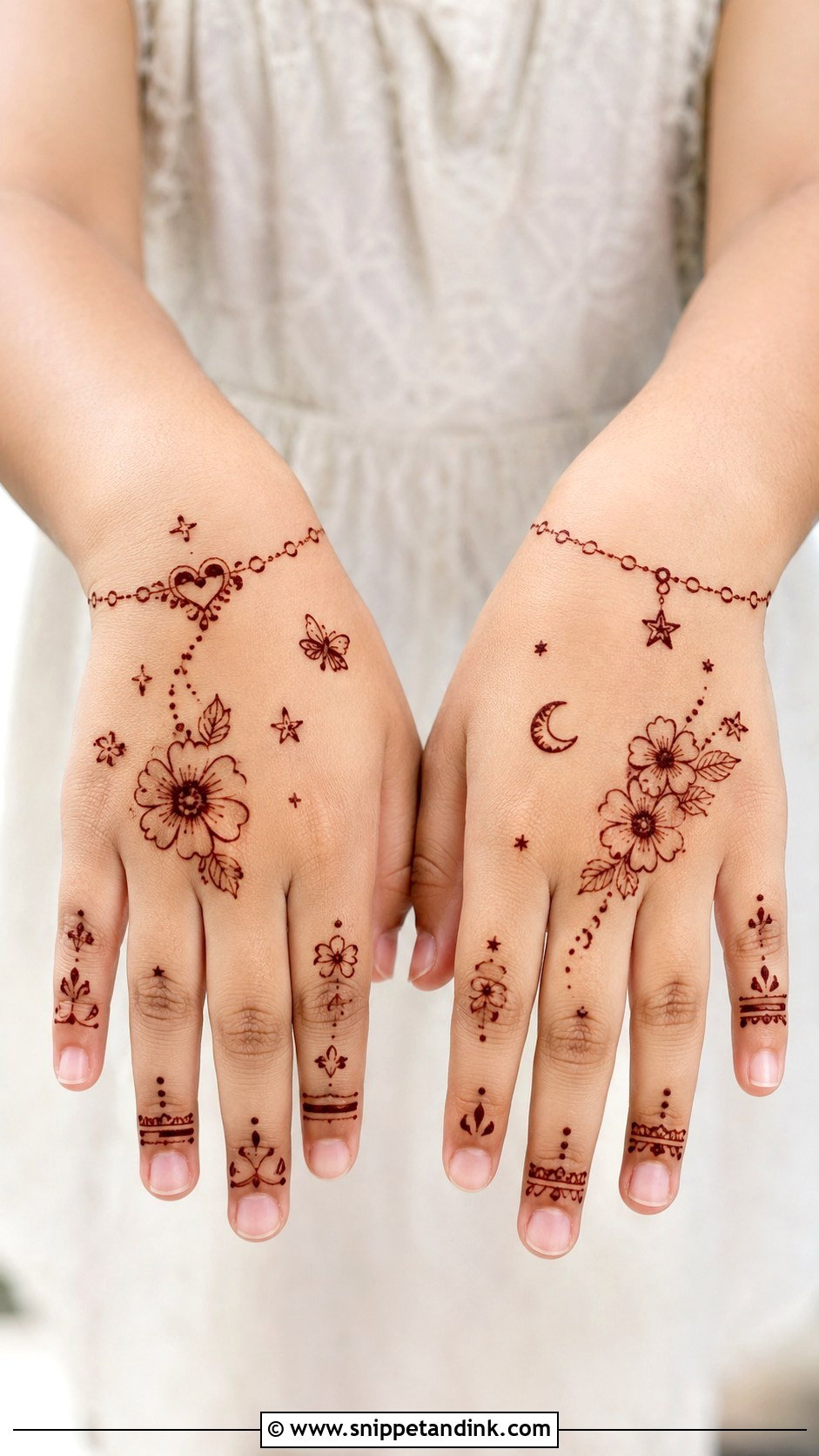 Back Hand Mehndi Design For Kids - Snippet and Ink - 30 Simple Back Hand Mehndi Design Ideas