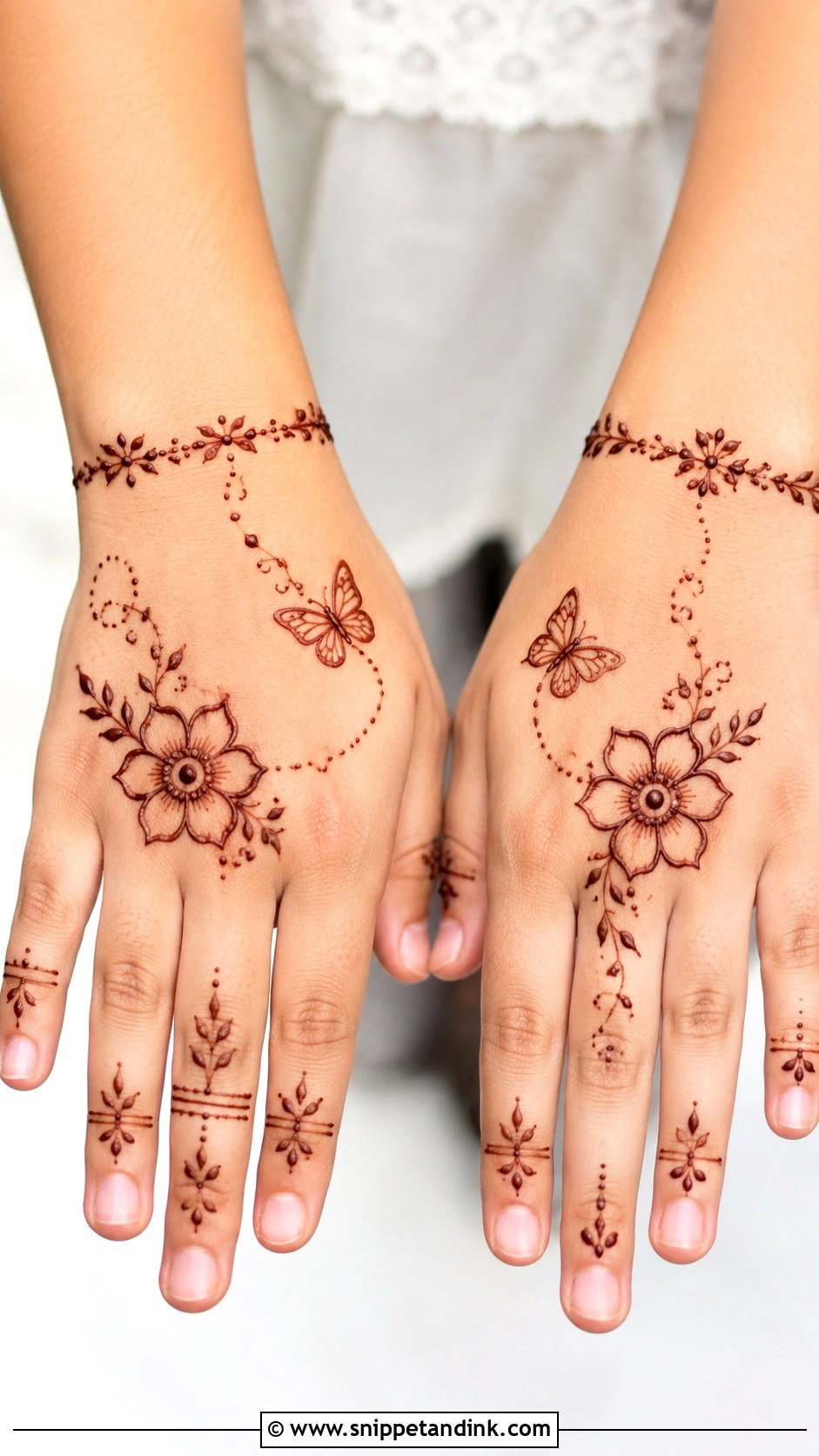 Back Hand Mehndi Design For Kids - Snippet and Ink - 35 Back Hand Mehndi Designs