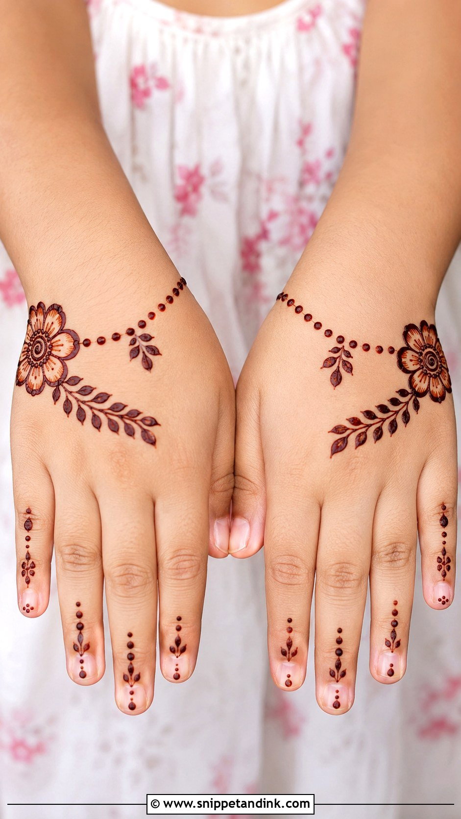 Back Hand Mehndi Design For Kids - Snippet and Ink - 35 Back Mehndi Designs
