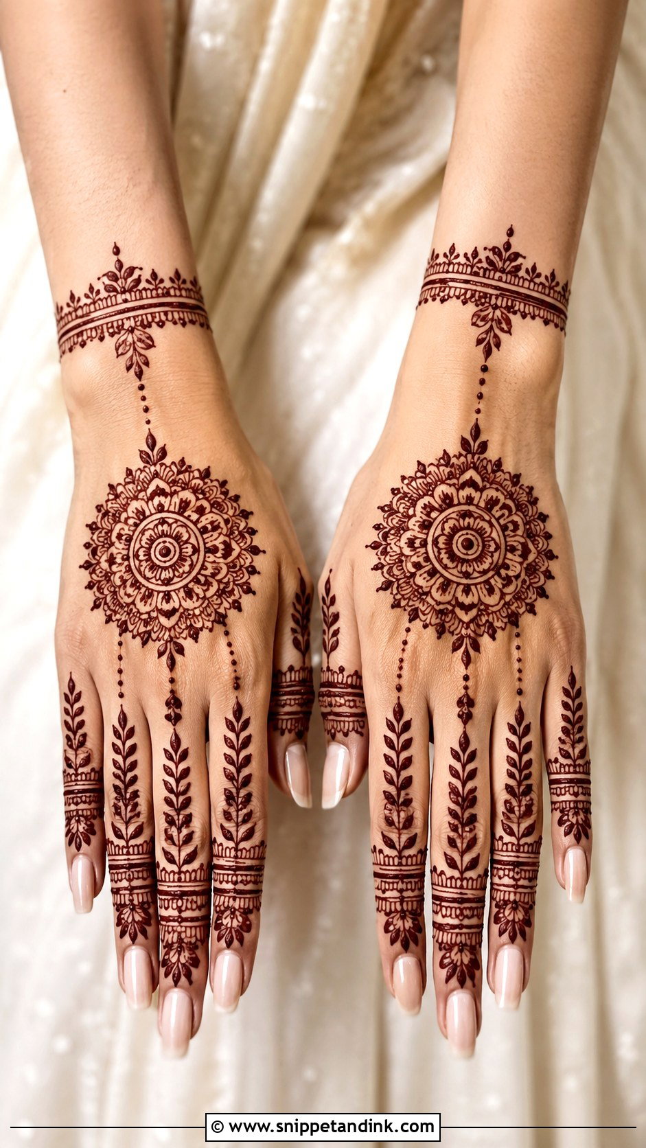Back Hand Mehndi Design For Long Fingers - Snippet and Ink - 35 Simple Beautiful Back Hand Mehndi Designs