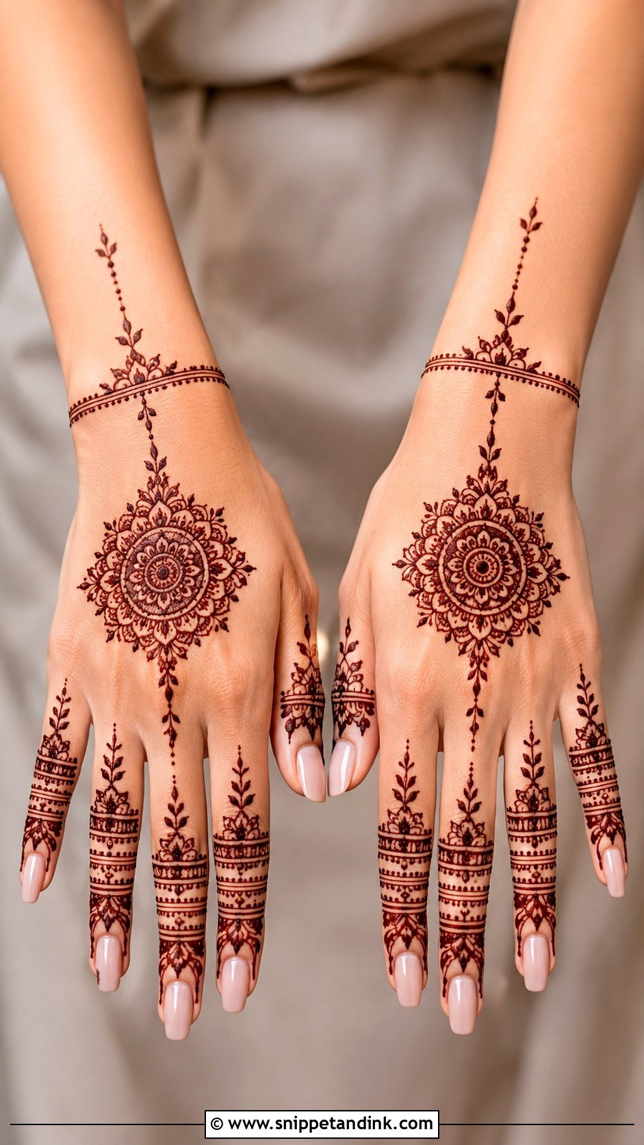 Back Hand Mehndi Design For Long Fingers - Snippet and Ink - 30 Aesthetic Back Hand Mehndi Designs