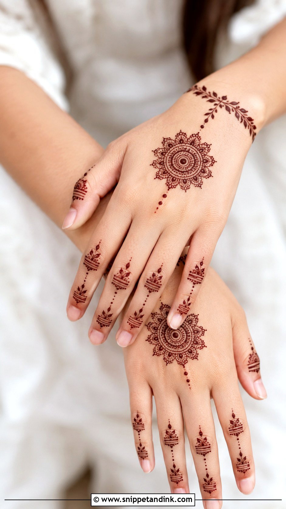 Back Hand Mehndi Design For Small Hands - Snippet and Ink - 35 Simple Beautiful Back Hand Mehndi Designs