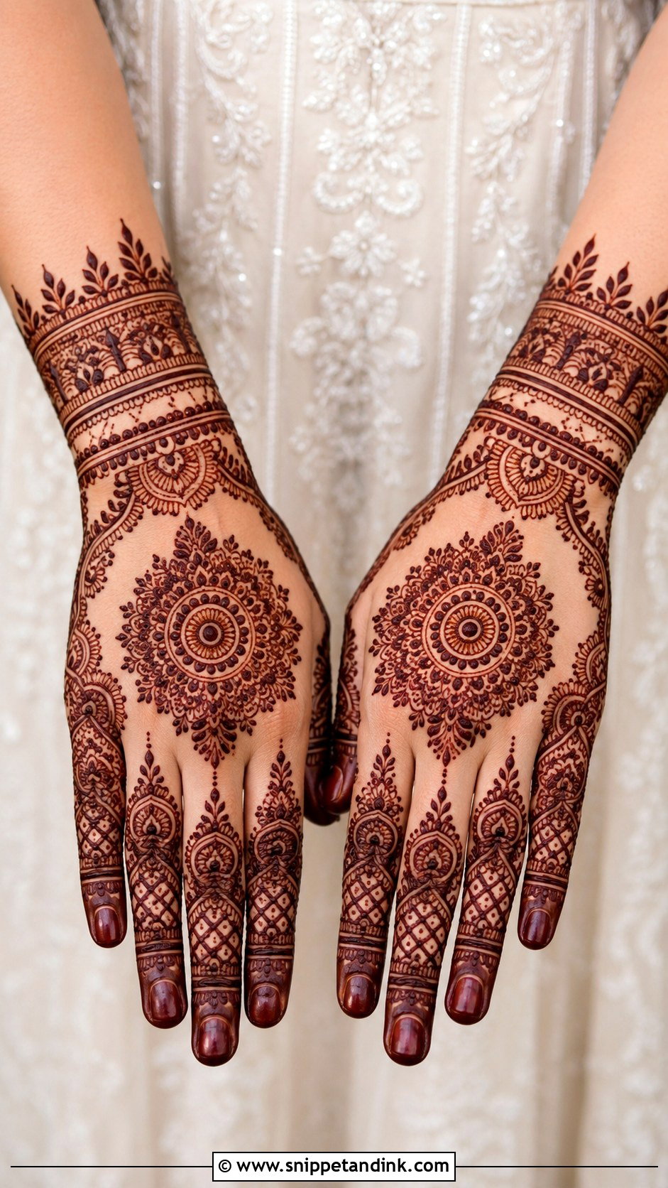 Back Hand Mehndi Design For Wedding - Snippet and Ink - 35 Back Mehndi Designs