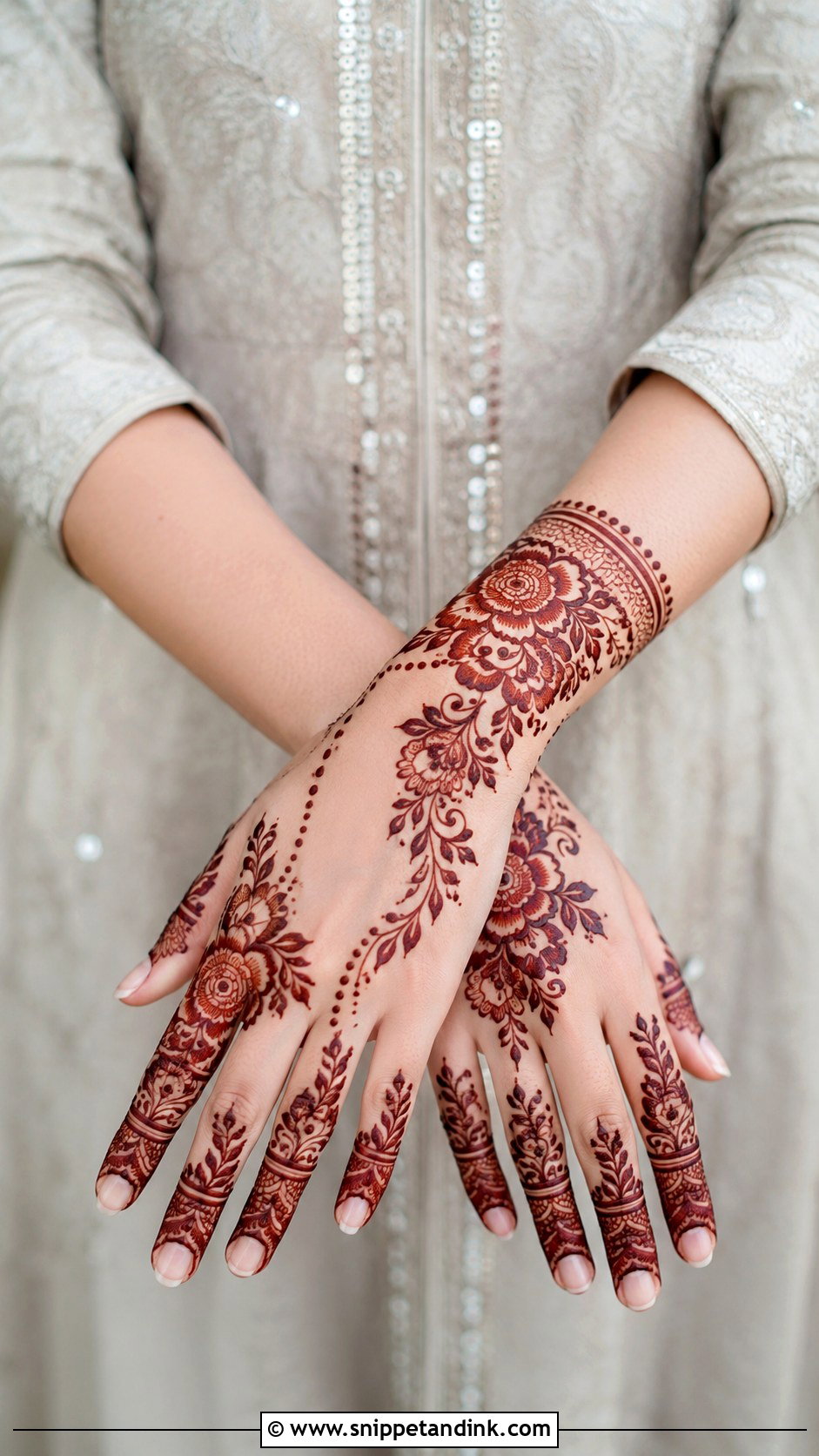 Back Hand Mehndi Design For Wedding Guest - Snippet and Ink - 35 Simple Back Hand Mehndi Designs
