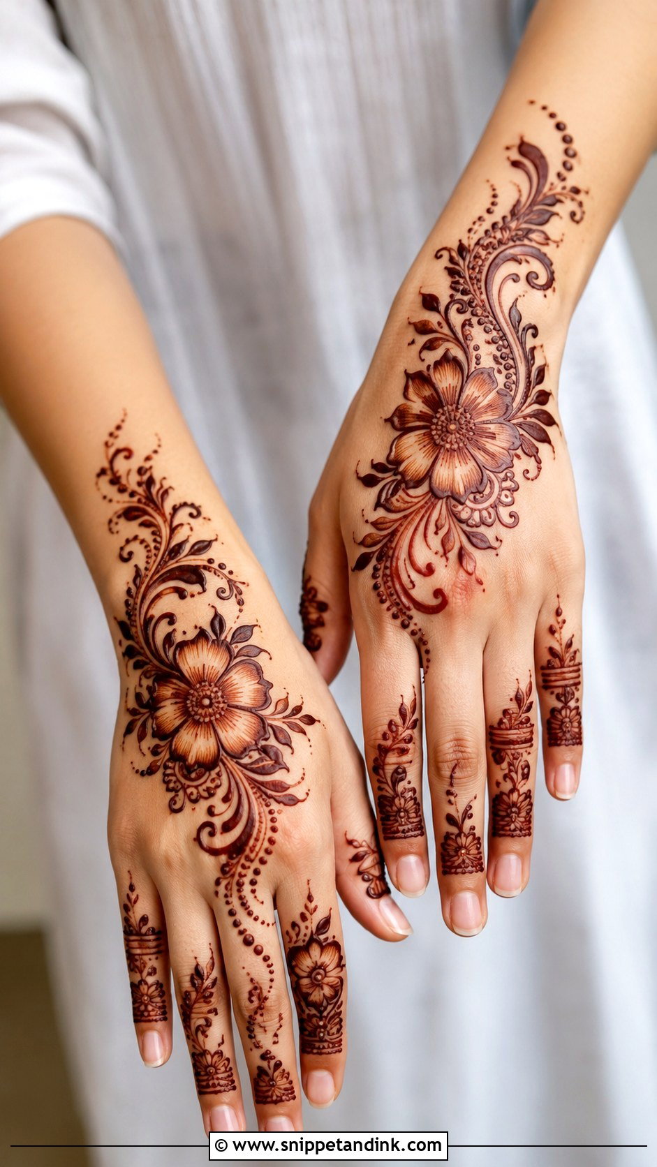 Back Hand Mehndi Design With Dots - Snippet and Ink - 35 Simple Back Hand Mehndi Designs
