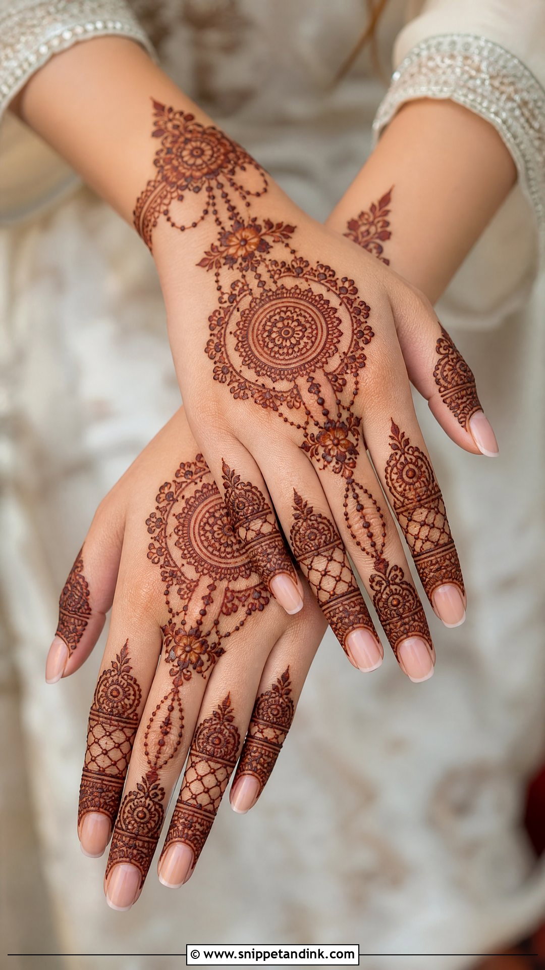 Back Hand Muslim Bridal Mehndi Design - Snippet and Ink - 20 Muslim Bridal Mehndi Designs