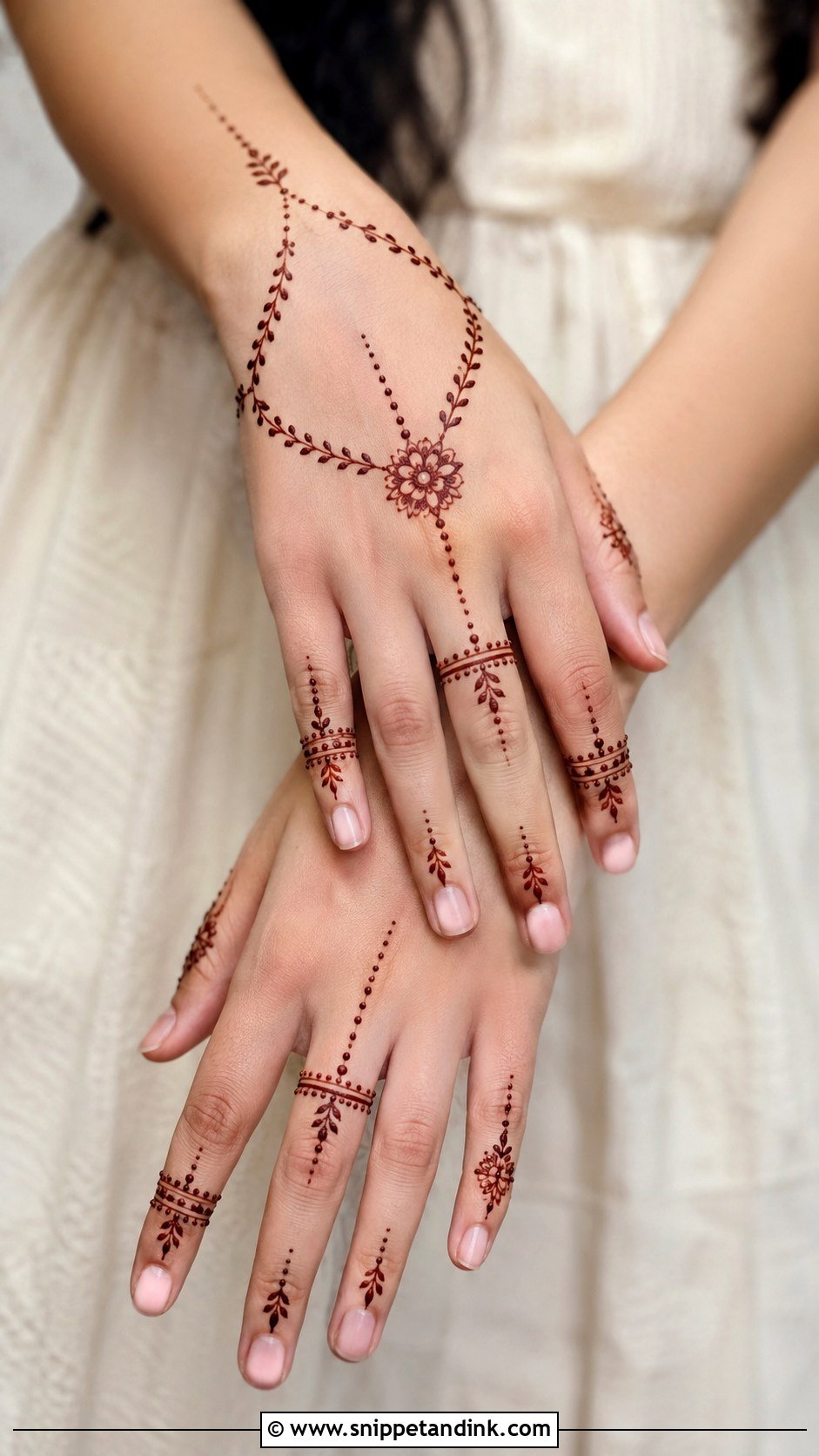 Back Hand Ring Mehndi Design - Snippet and Ink - 35 Back Mehndi Designs