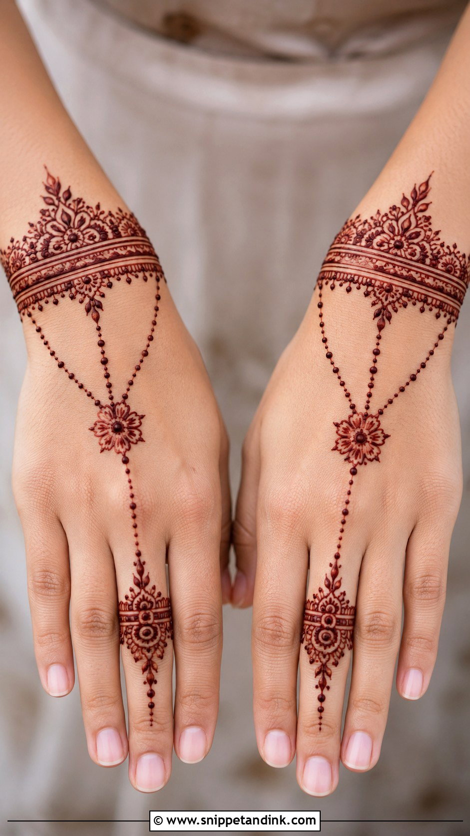 Back Hand Ring Mehndi Design - Snippet and Ink - 30 Simple Easy Back Hand Mehndi Design Ideas