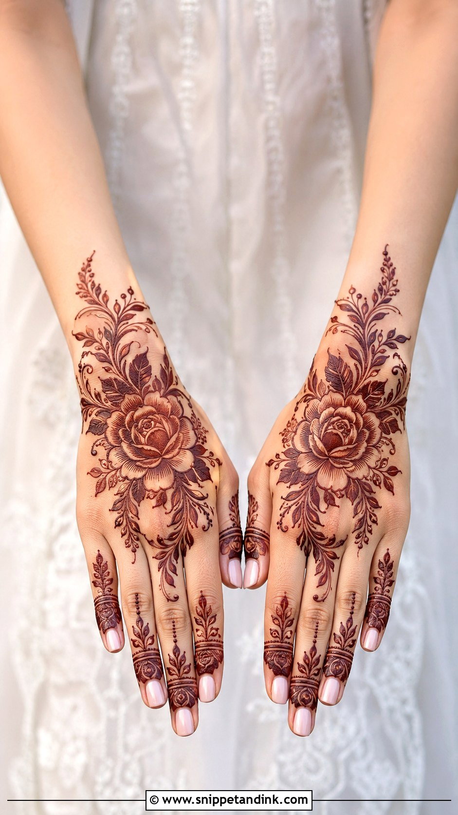 Back Hand Rose Mehndi Design - Snippet and Ink - 30 Simple Easy Back Hand Mehndi Design Ideas