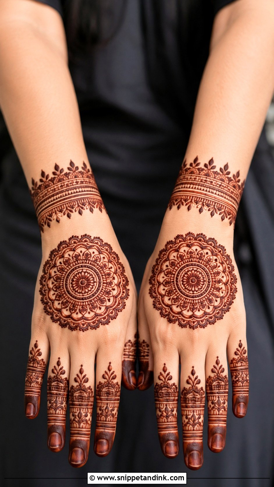 Back Hand Round Tikki Mehndi Design - Snippet and Ink - 30 Simple Easy Back Hand Mehndi Design Ideas