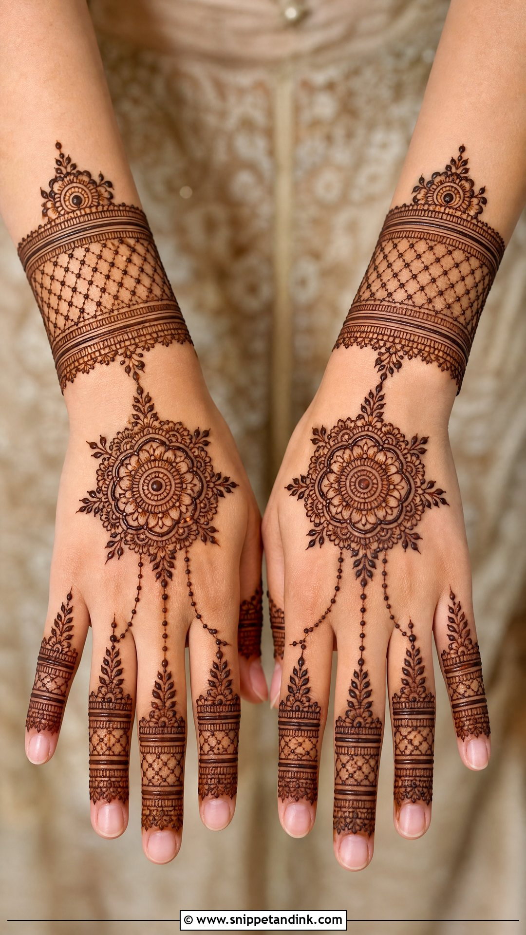 Back Hand Shaadi Mehndi Design - Snippet and Ink - 20 Shaadi Mehndi Design Ideas