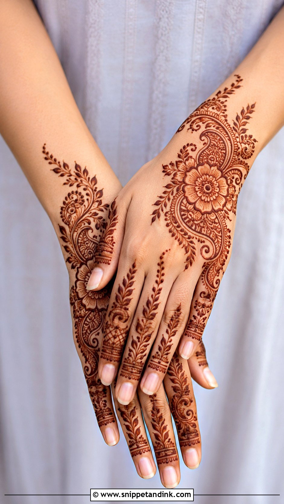 Back Hand Simple Shaded Mehndi Design - Snippet and Ink - 30 Simple Easy Back Hand Mehndi Design Ideas