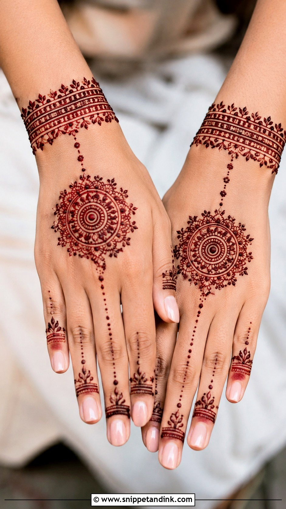 Back Hand Tikki Mehndi Design - Snippet and Ink - 35 Tikki Mehndi Design Ideas