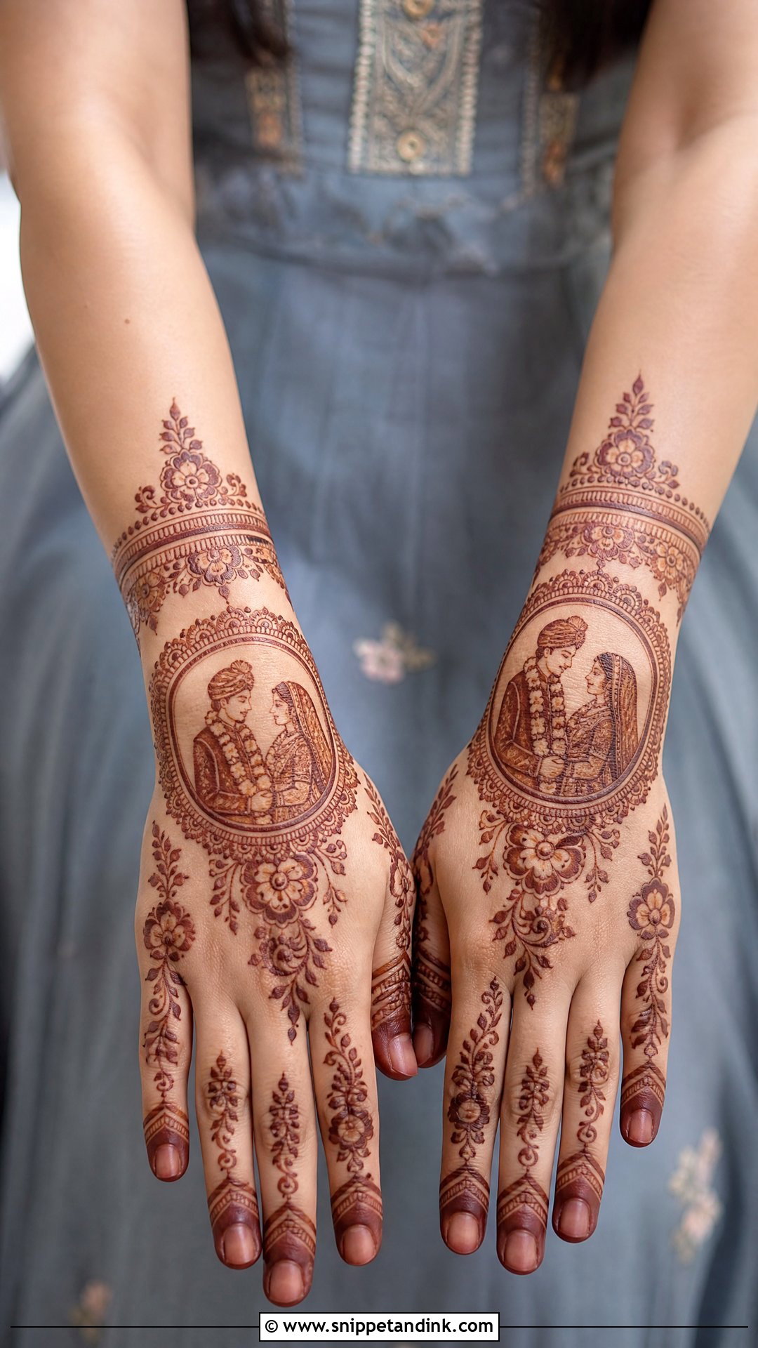 Back Hand Varmala Mehndi Design - Snippet and Ink - 20 Varmala Mehndi Design Ideas