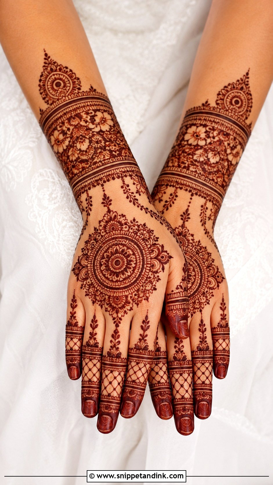 Back Hand Wedding Mehndi Design - Snippet and Ink - 35 Latest Wedding Mehndi Designs
