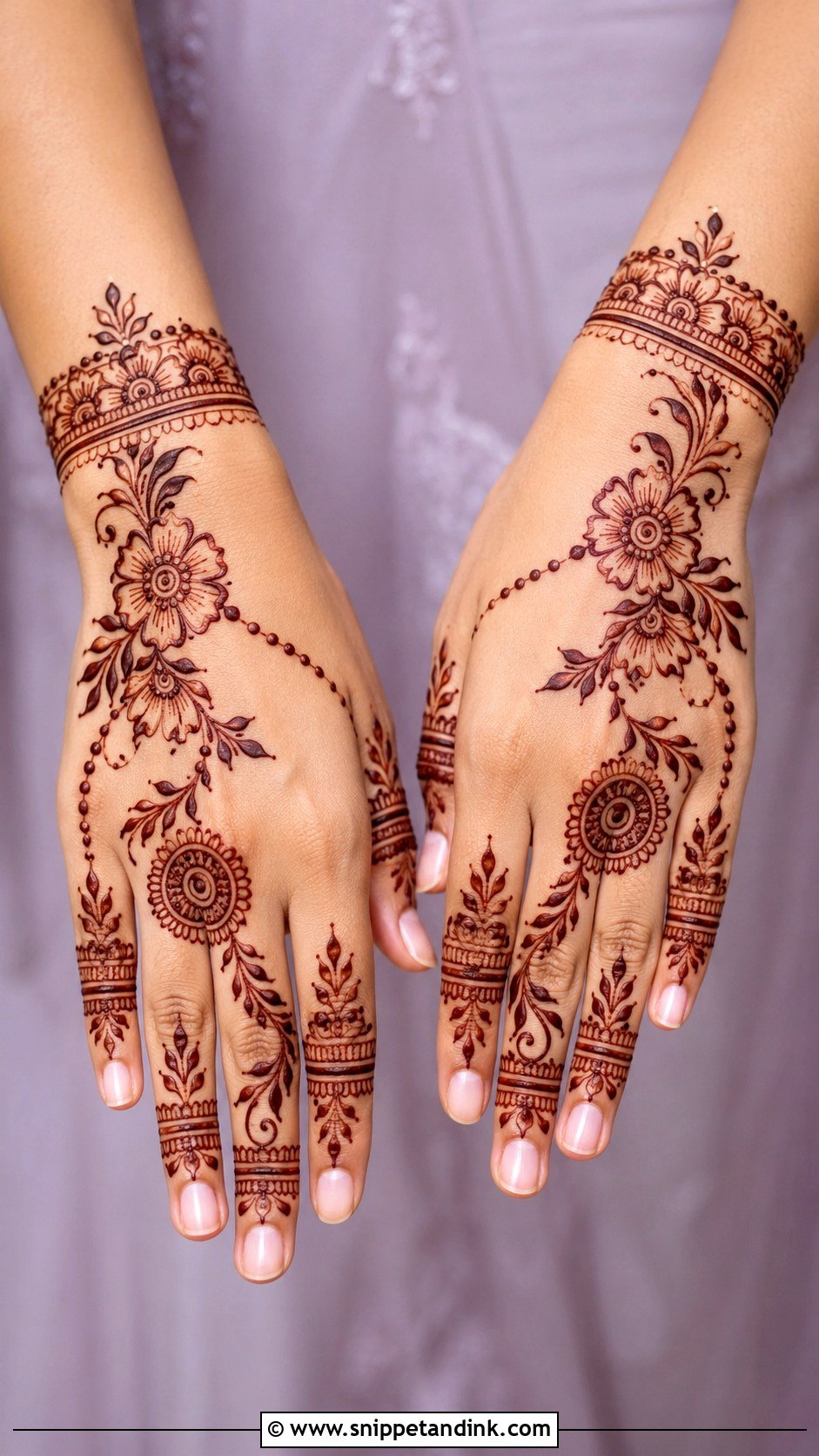 Backhand Mehndi Design For Bridesmaids - Snippet and Ink - 35 Latest Backhand Mehndi Designs